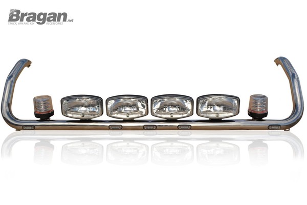 DachträGer + LED Flecken + Klar Licht FüR Scania 4 Series Topline Cab Rostfrei-image