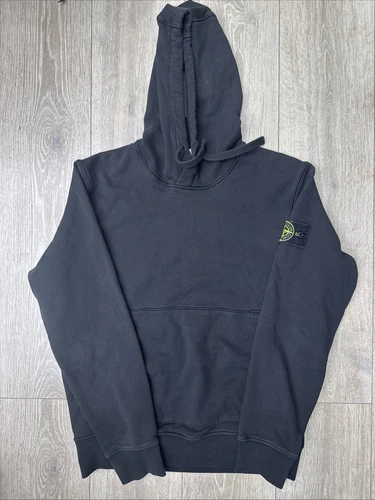 Felpa Stone Island in PILE di COTONE BIOLOGICO con cappuccio e tasche con coulisse