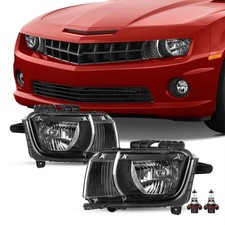 Halogen Headlight for 2010-2013 Camaro OE Style Black Housing