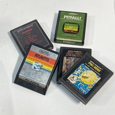 Assorted Lot of 5 Atari 2600 Games: Pitfall, Atlantis & More