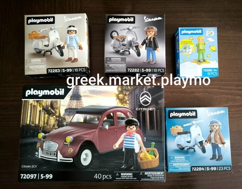 playmobil  72282 72283 72284 VESPA ALL TIME CLASSIC set of 3 new for collectors