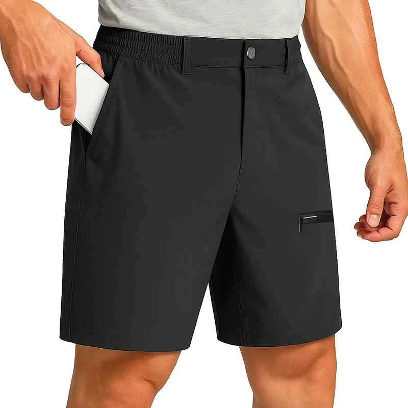 Men’s Dress Shorts Quick Dry Ice Silk Casual Work Office Summer
