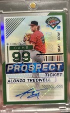 ALONZO TREDWELL 2024 Panini Prospect Edition GREEN HOLO AUTOGRAPH #12 Astros