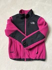 Girls The North Face Fleece Colorblock Jacket Pink Black Zip MEDIUM (10/12) — photo 1