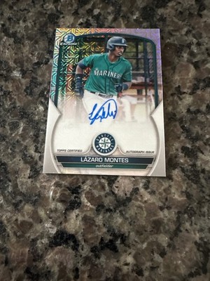 2023 Bowman Chrome Mega Box Lazaro Montes Mojo Refractor Auto Autograph #BMA-LM
