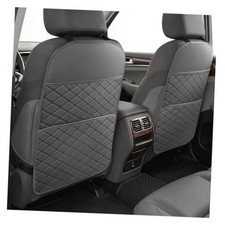 Seat Back Protectors for Kids, Car Kick Mats for Back of Front Seats with Gray