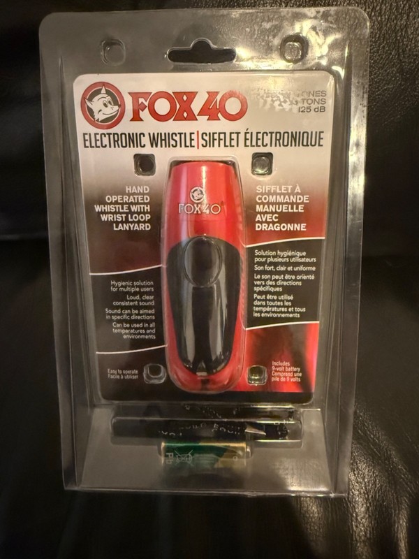 Fox 40 Electronic 3 Tone Whistle wrist lanyard-Soccer/Basketball Referee whistle