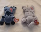 2002 Ty Beanie Baby Righty The Elephant and Lefty The Donkey MWMT