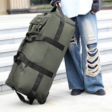 Folding Duffle Bag Holdall Luggage Large Capacity Portable Travel Cargo on Wheel