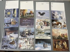 Leanin Tree Christmas Holiday Cards 32 Assortment Animals Scenic No Envelopes