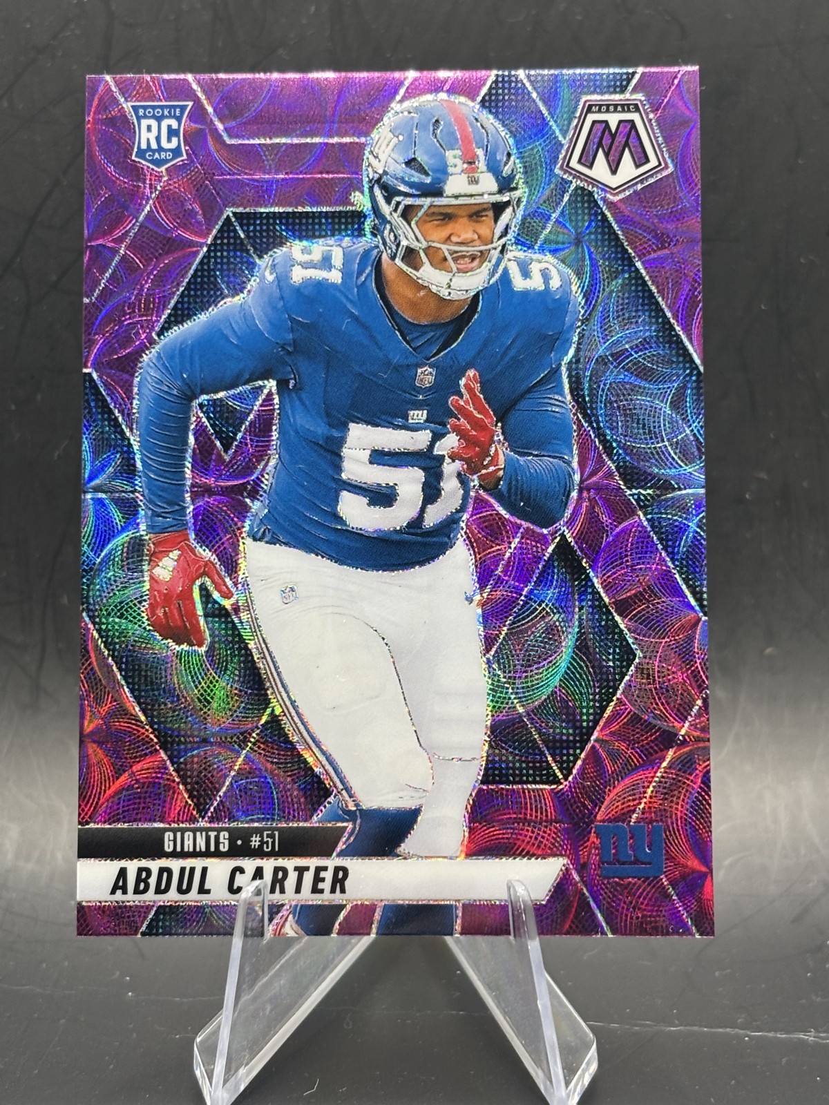 2025 Panini Mosaic - Rookies Abdul Carter #317 Purple Scope Prizm (RC)