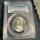 1963 50C Franklin Half Dollar PCGS MS 64 FBL