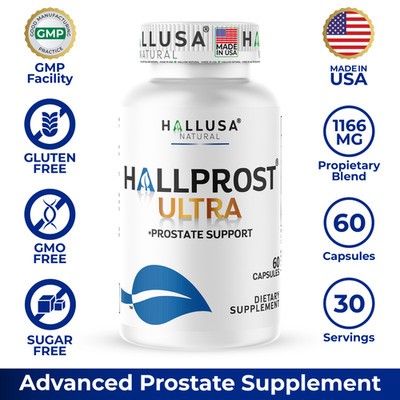7-in-1 Hallprost Ultra Saw Palmetto Blend 900mg Prostate Health Supplement 60 ct