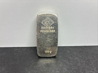 Degussa Silberbarren 100 G Feinsilber 999 Silber