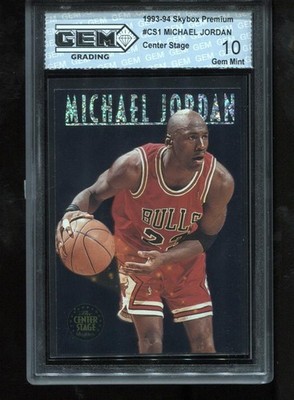 Michael Jordan 1993-94 Skybox Premium #CS1 Center Stage HOF Bulls GEM MINT 10