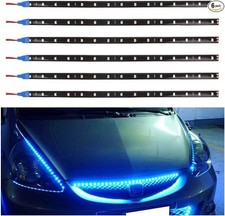 6PCS LED Strip Underbody Light, 12V 1Ft Flexible Waterproof Underg Color: Blue