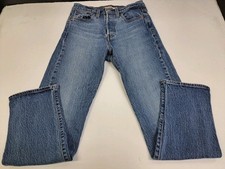 Levis Jeans Womens Blue Wedgie Straight Button Fly High Rise 26/28 7200