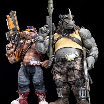 LING JIHUN TMNT Bebop & Rocksteady 1/10 Scale Action Figure Official Pre-sale