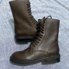 New Clarks Tilham lace women’s soft leather boots(dark brown)Size Uk 6 D EU 39.5