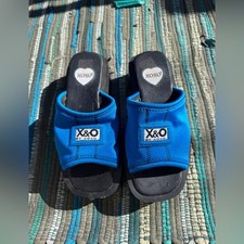Y2K Vintage X O by XOXO Platform Slides Electric Blue Sz 6
