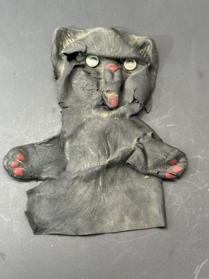 Blackie The Cat Cat-tex Shoes Soles Advertising Character Puppet nRare But Rough