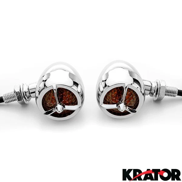 2 señales de giro cromadas para Harley Davidson Softail Springer Heritage Classic Foto 3 de 4