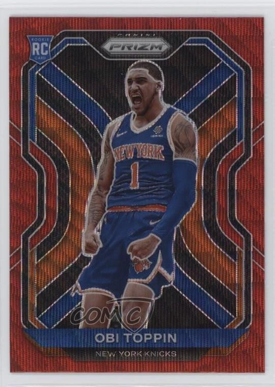 2020-21 Panini Prizm Ruby Wave Prizm Obi Toppin #280 11qz