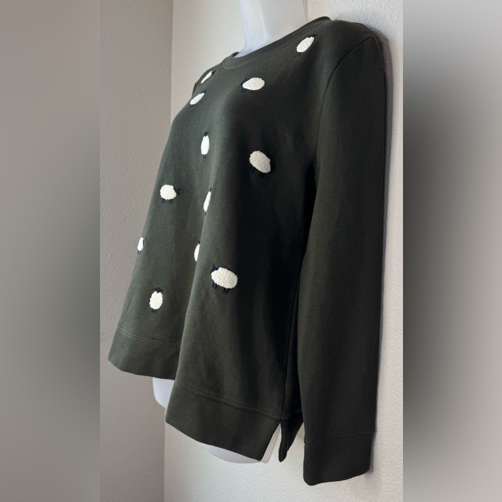 Talbots Sheep Patchwork Sweatshirt Pullover Size … - image 3