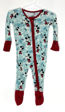 Little Sleepies Disney 3-6 months Bamboo Pajamas Zippy Sleeper Christmas Mickey