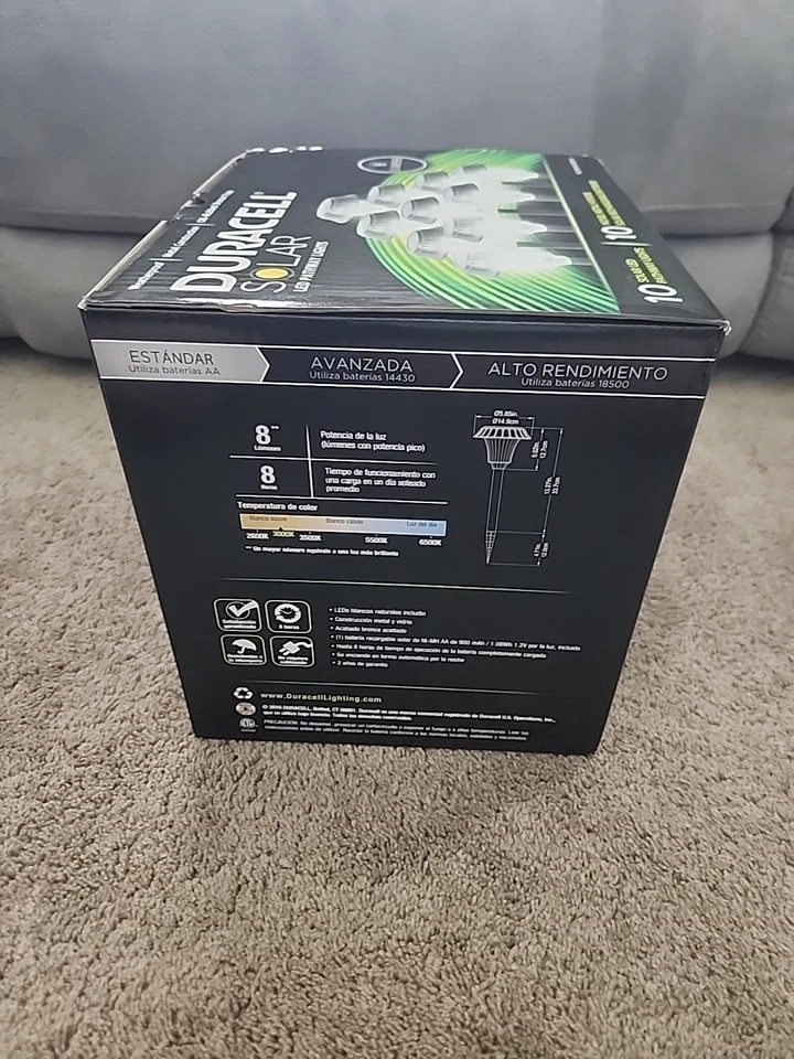 Pack De 10 Luces LED Solares Duracell Camino Nueva Caja Abierta Foto 4 de 4