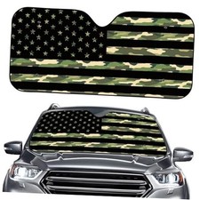 American Camouflage Flag Windshield Sun Shade for Cars
