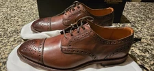 Mens Allen Edmonds Rogue Cap-Toe Bluchers Shoes Brown US 11