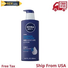 NIVEA MEN Maximum Hydration 3-in-1 Body Lotion, 16.9 Fl Oz Bottle New