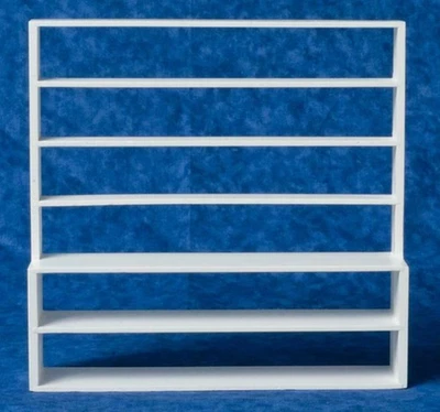 Poupées Maison Blanc Étagère Unité Grand Shop Accessoire Miniature 1:12 Magasin - Photo 1/4