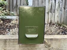 Vintage Industrial Metal Desktop Drawer Cabinet Desk Tidy Card Index File 1