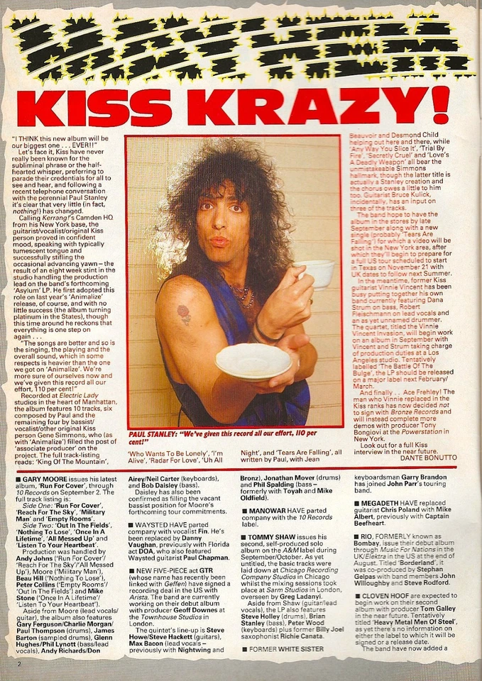 KERRANG! No.101 - Aug/Sept 1985 - DIO, KISS, DEBBIE BONHAM, ROGUE MALE!! - Image 3 of 3
