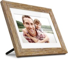 Aluratek 10 Distressed Wood Digital Photo Frame Auto Slideshow 1024 X 600
