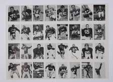 RARE 1955 ALL AMERICAN SPORTS CLUB #161-192 Uncut Complete Football Card Sheet
