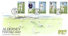 Alderney Comm/FDC - Past Times - Cricket- Guernsey -  1997  (ALD 91)