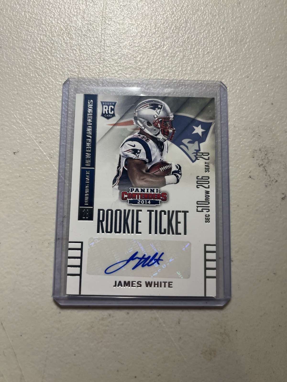 James White Panini Contenders #136 Seat-Autograph
