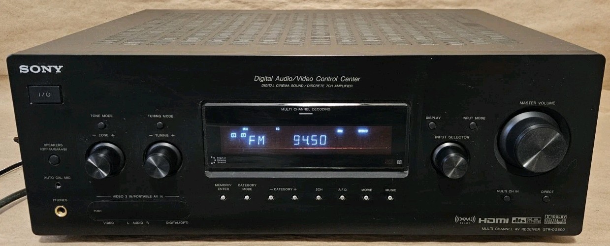 Sony STR-DG800 - 7.1 Ch HDMI Home Theater Surround Sound Rec