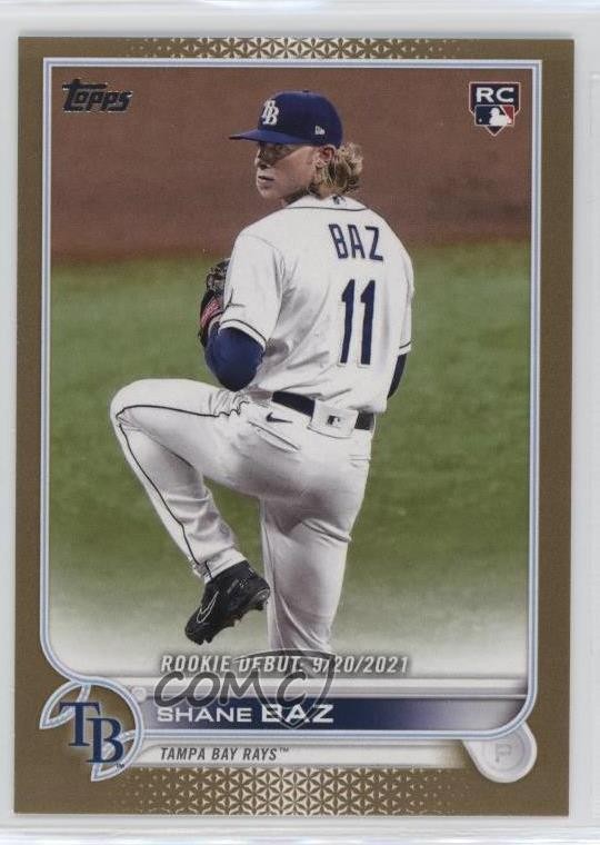 2022 Topps Update Rookie Debut Gold 655/2022 Shane Baz #US240 Rookie RC 13kt