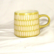 Danica Studio Yellow Imprint Stoneware Mug New Without Tags