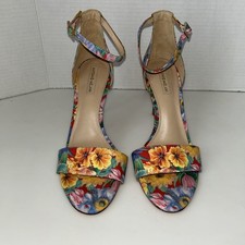 Antonio Melani Leather Women HAYES Floral Heel Sandals Size 7M Color Floral