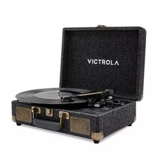 Victrola VSC-680SB-BLK Venture Bluetooth Mid-Century Modern Suitcase Record
