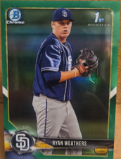 Topps 2018 Bowman Draft Chrome 1st Bowman Ryan Weathers Padres #BDC-182 /99