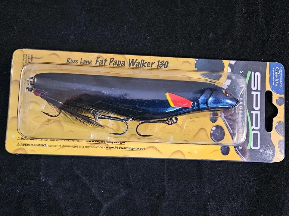 3 señuelos de pesca SPRO Russ Lane Fat Papa Walker 130 Topwater, 3 colores, lote 1 Foto 4 de 4