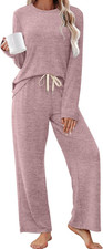 Pajamas for Women Set Comfy Lounge Sets Two Piece Long Sleeve Cute Pjs Soft Slee