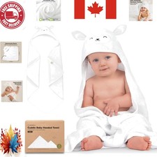 Gentle 89cm Bamboo Hooded Towel for Newborn: Soft, Durable, and Machine Washable