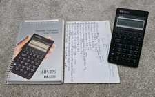 Vintage Hewlett Packard HP-27S Scientific Calculator w/ Manual  Custom Notes